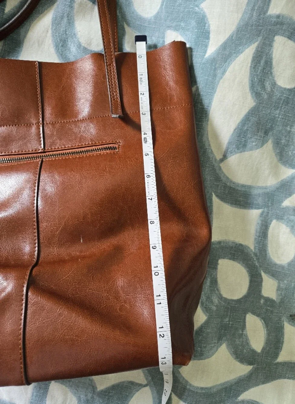 Women's Classic Brown Faux Leather Tote Bag